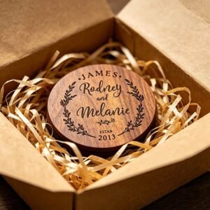 Personalized Walnut Keychain